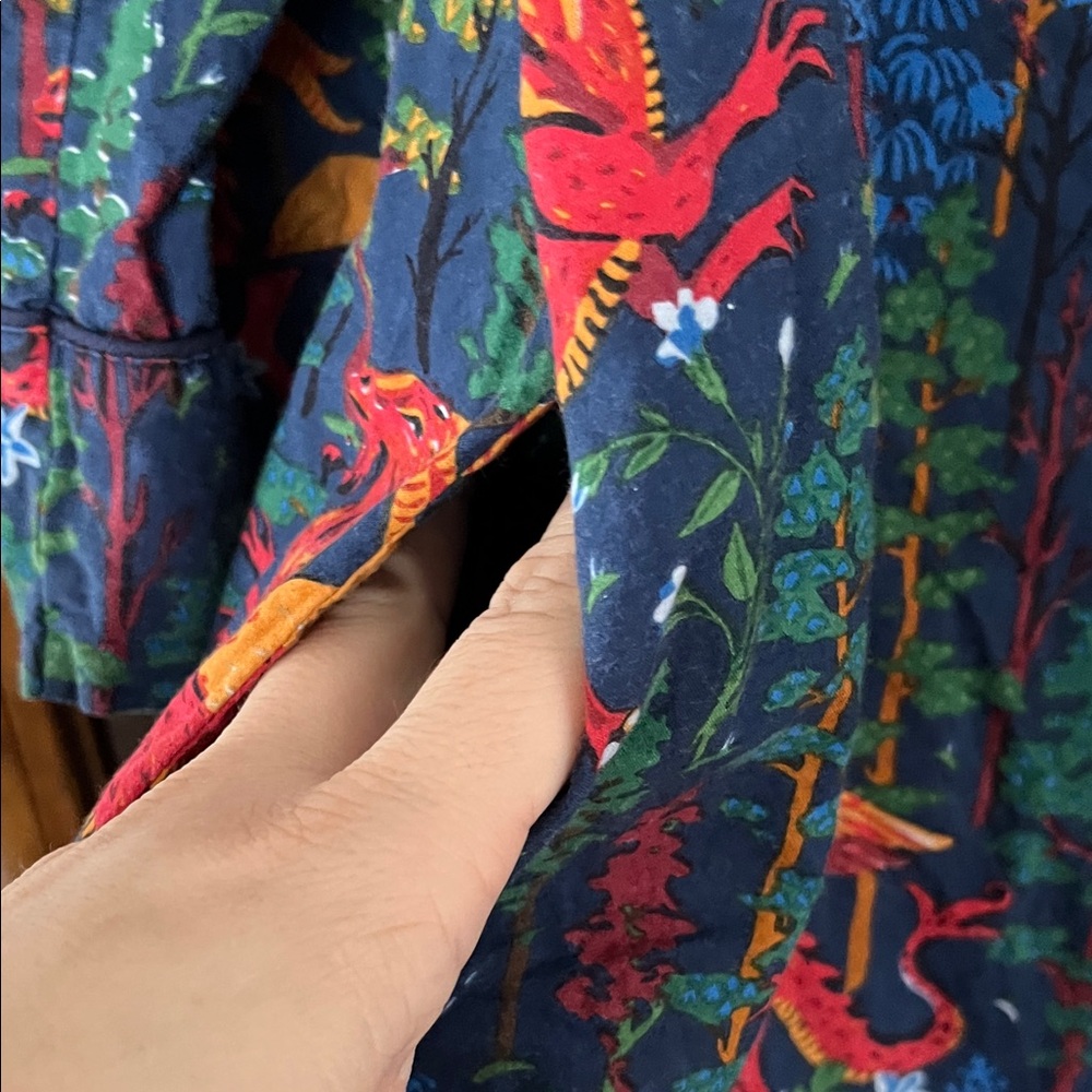 Printfresh Jersey Devil Forest Dragon Print Butto… - image 5